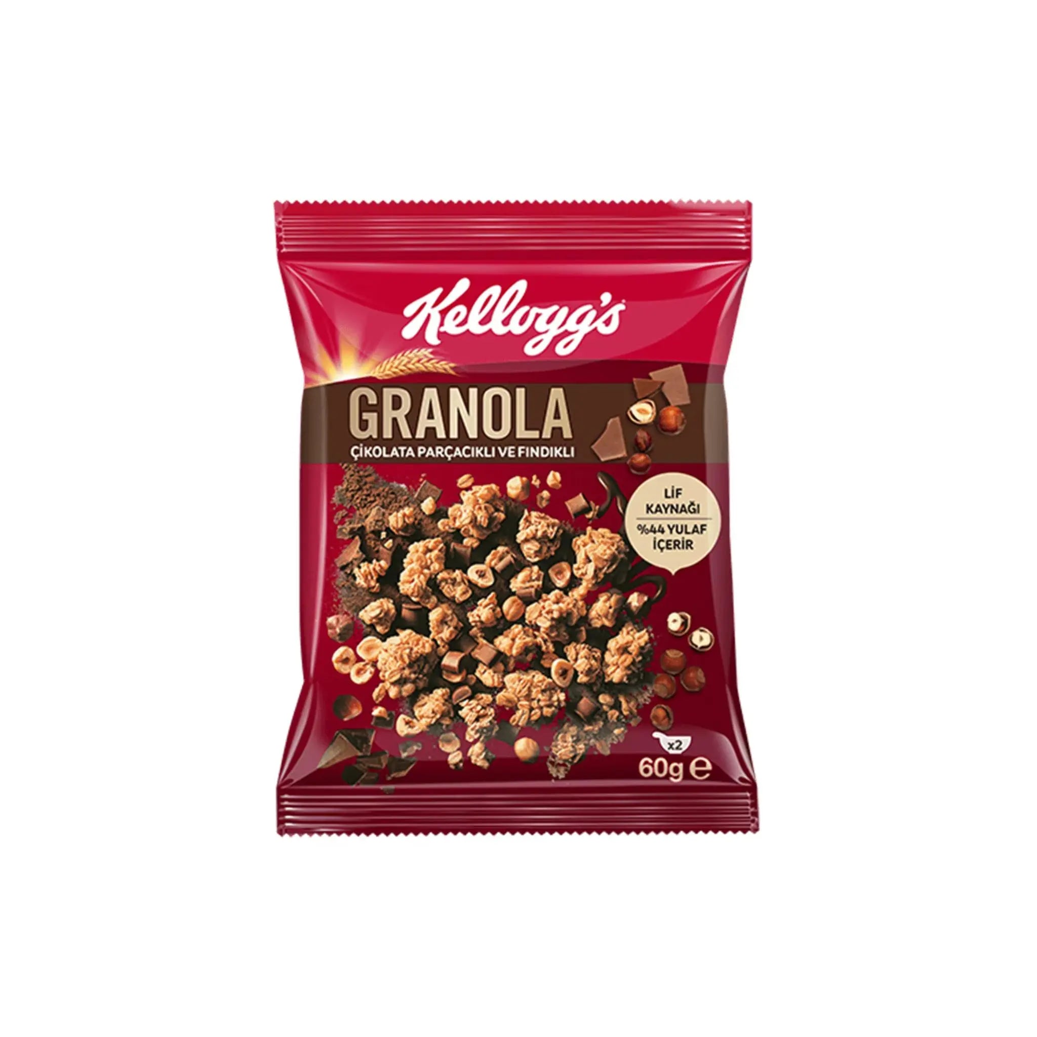 Kellogg's Granola Chocolate w/ Hazelnuts - 60gx10 (1 carton) Marino.AE