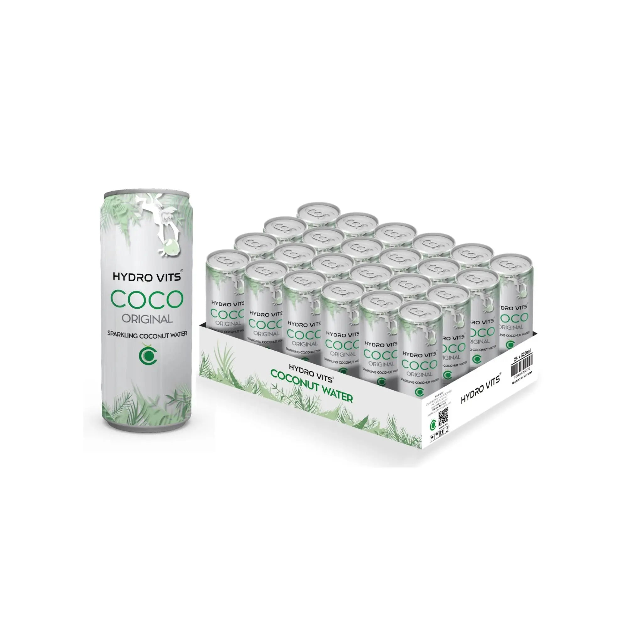 Hydro Vits Sparkling Coconut Water 320mlx24 (1 Carton) Marino.AE