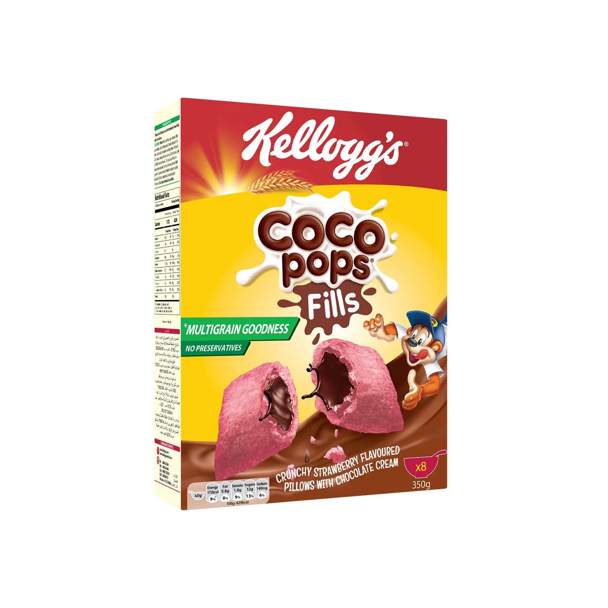 Kellogg's Coco Pops Fills Strawberry Cream - 350gx12 (1 carton) Marino.AE