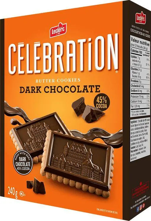 Leclerc - Celebration 
Dark Chocolate (Butter Cookies) 240g Marino.AE