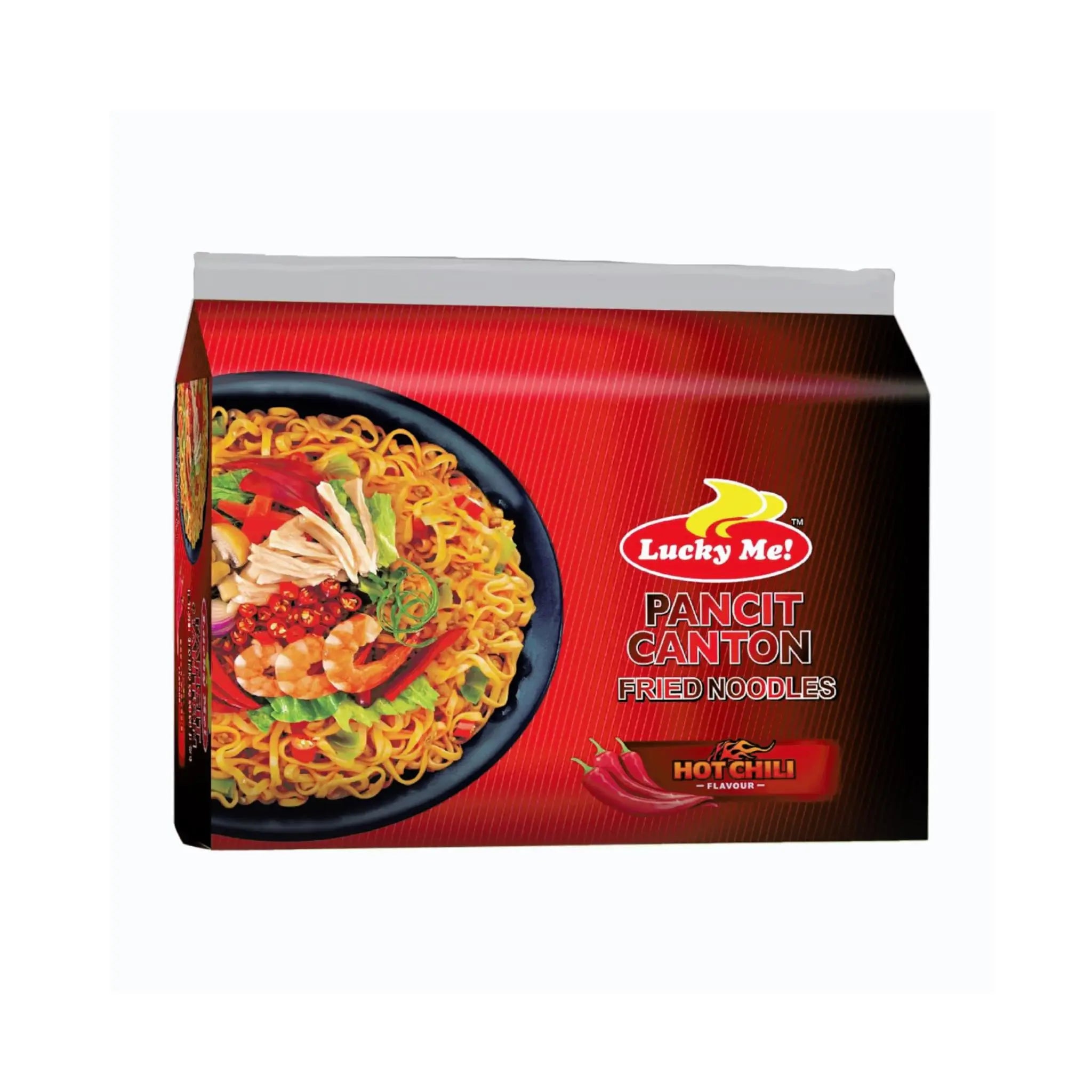 Lucky Me Pancit Canton Hot Chili Dry Pouch  12 X (6 X 60G) Lucky Me