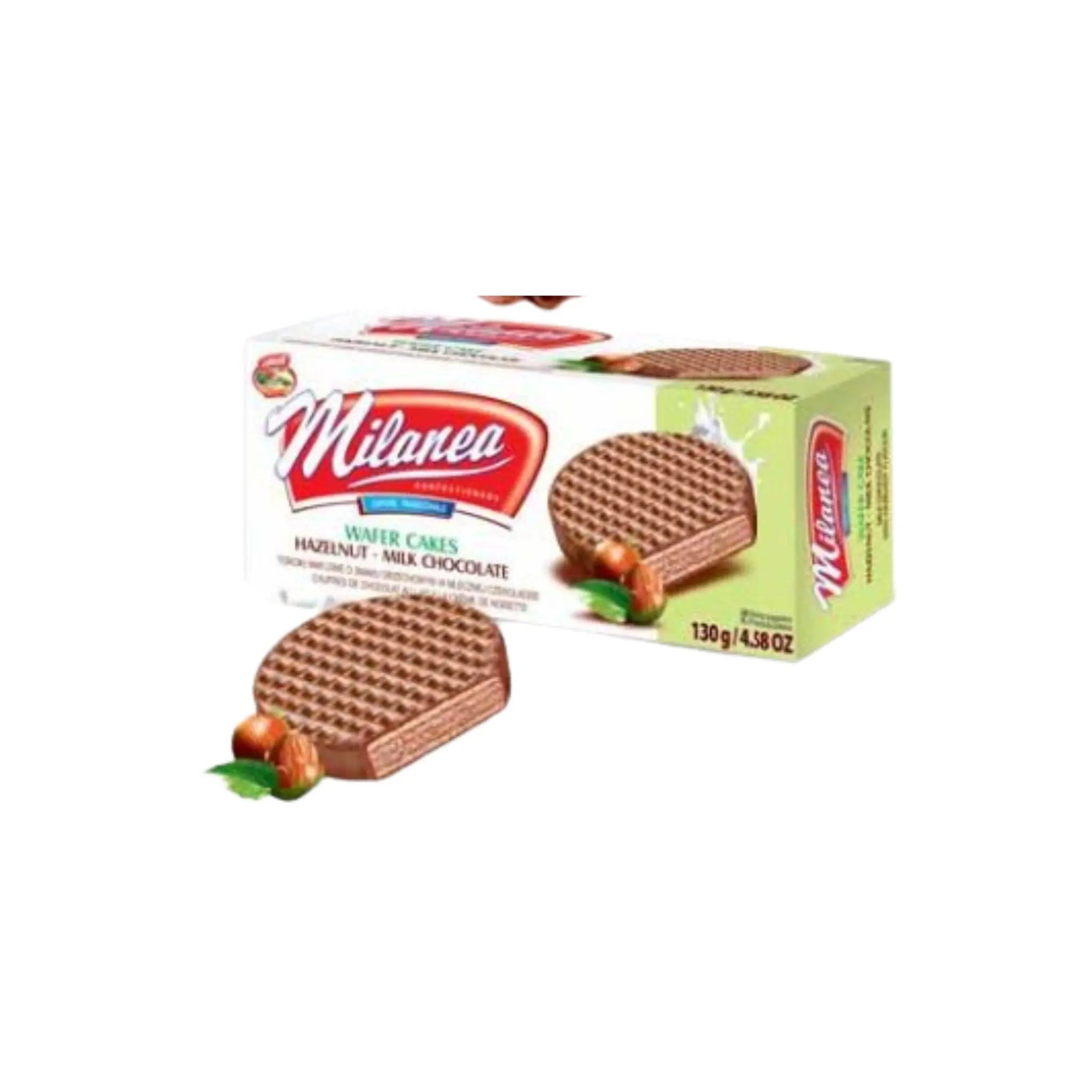 Lumar Milanea Wafer Cake Hazelnut in Milk Chocolate - 15x130g (1 carton) - Marino.AE