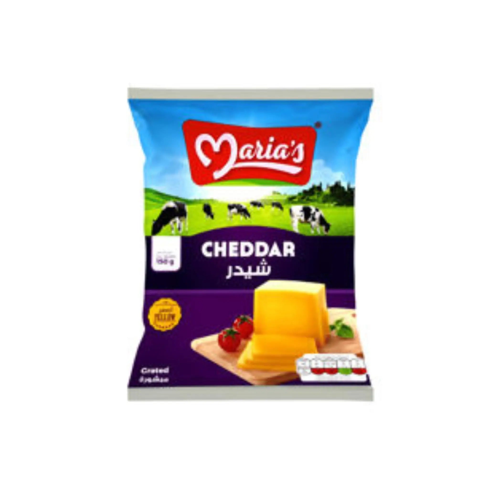 MARIAS CHEDDAR COLOUR SHREDDED - 24x150GM Marino.AE