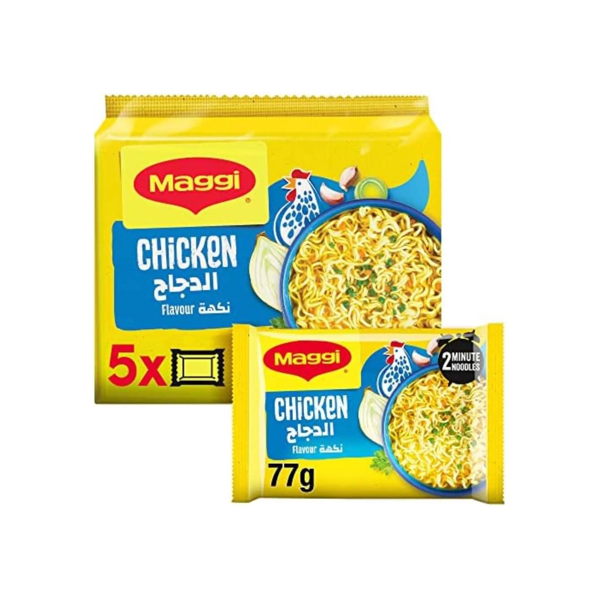Maggi 2-minute Chicken Noodles - 5x77g (1 carton) Marino.AE