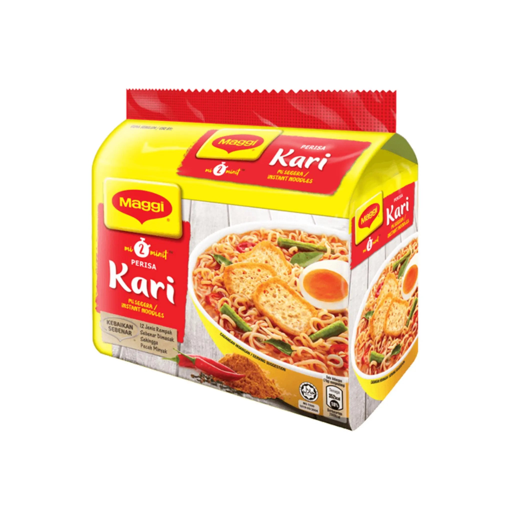 Maggi 2-minute Noodles Curry - 5x79g (1 carton) Marino.AE