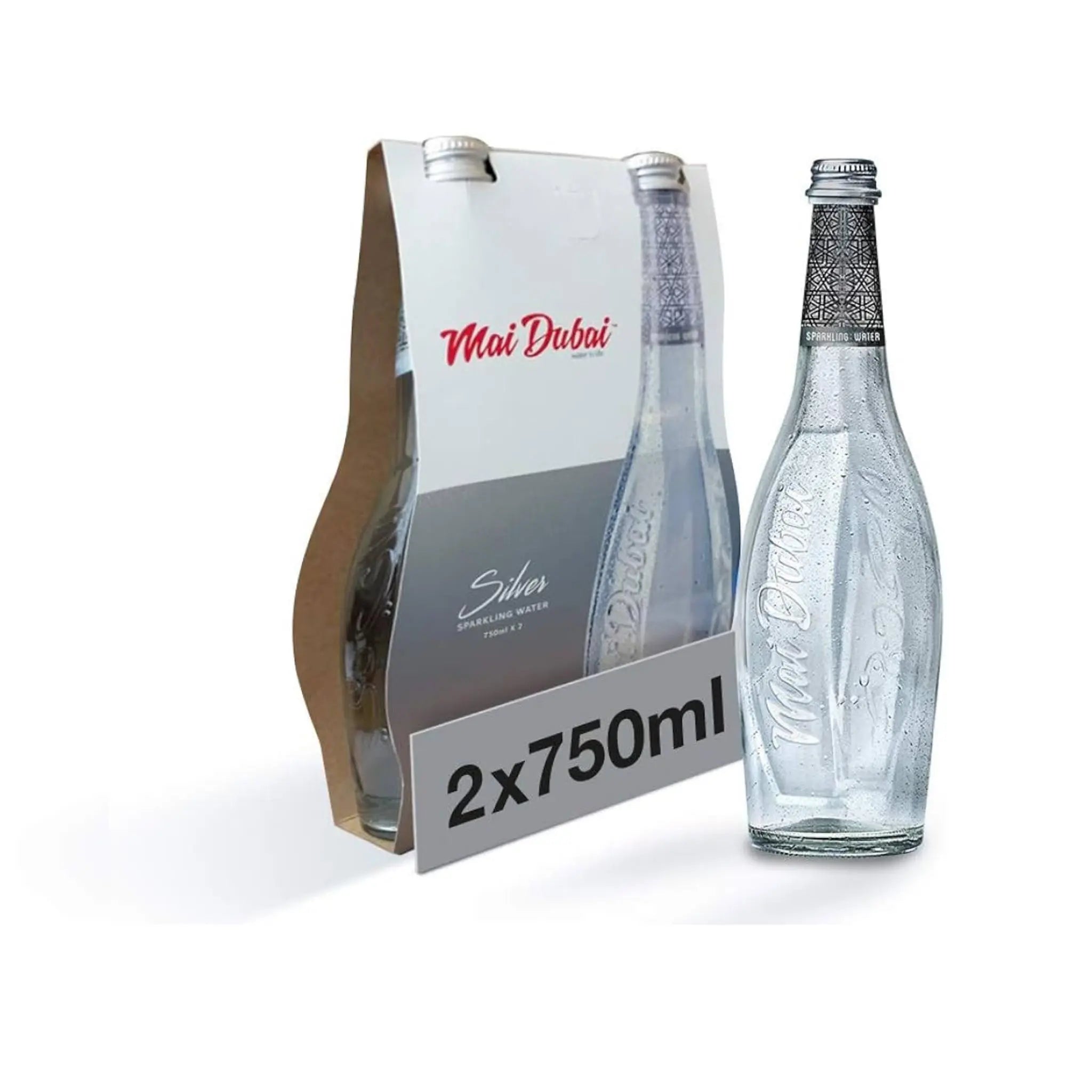 Mai Dubai Water Sparkling Glass Bottle 750ml x 2*3 Marino.AE