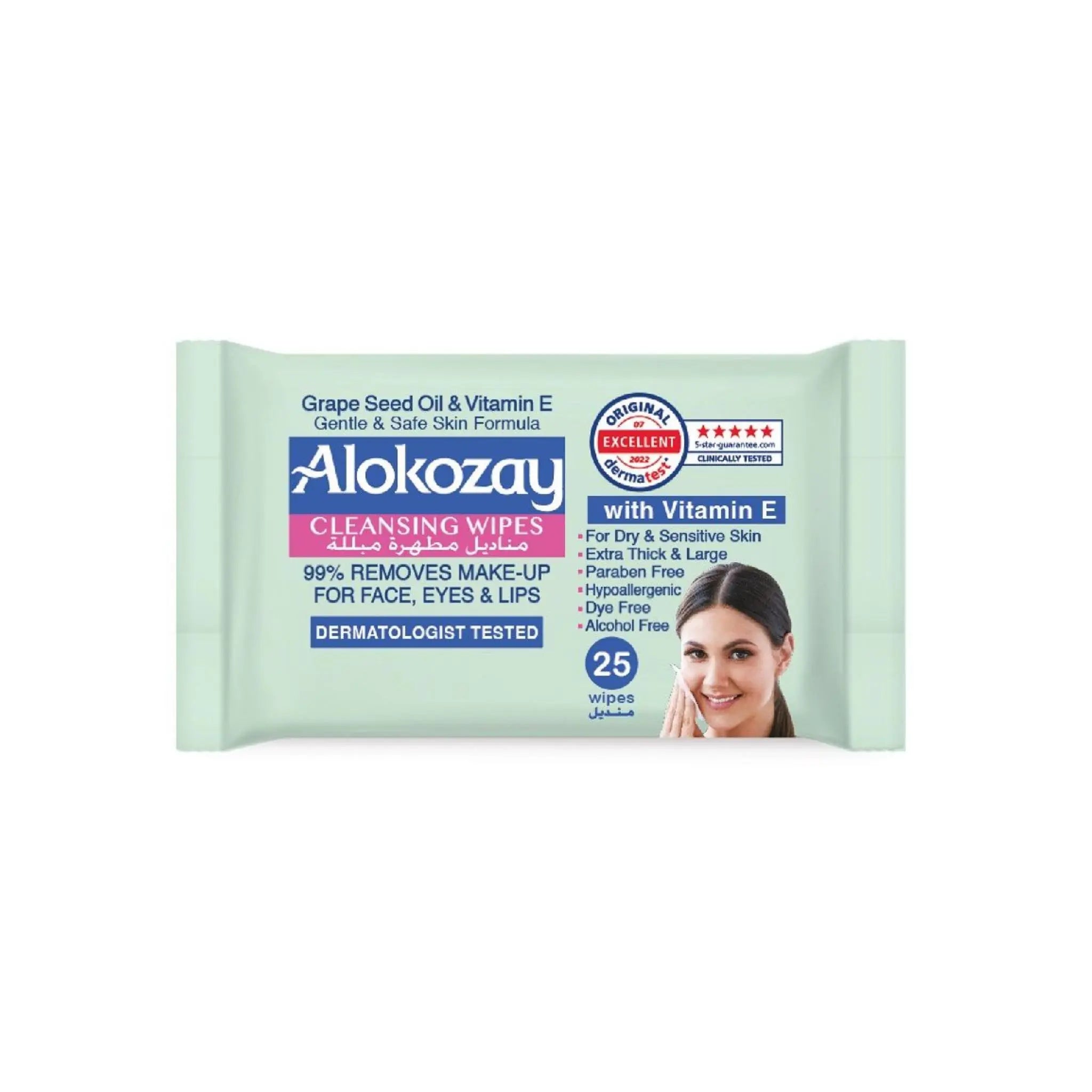 Alokozay Cleansing Wipes/Make-up Remover - 25 Wipes Marino.AE