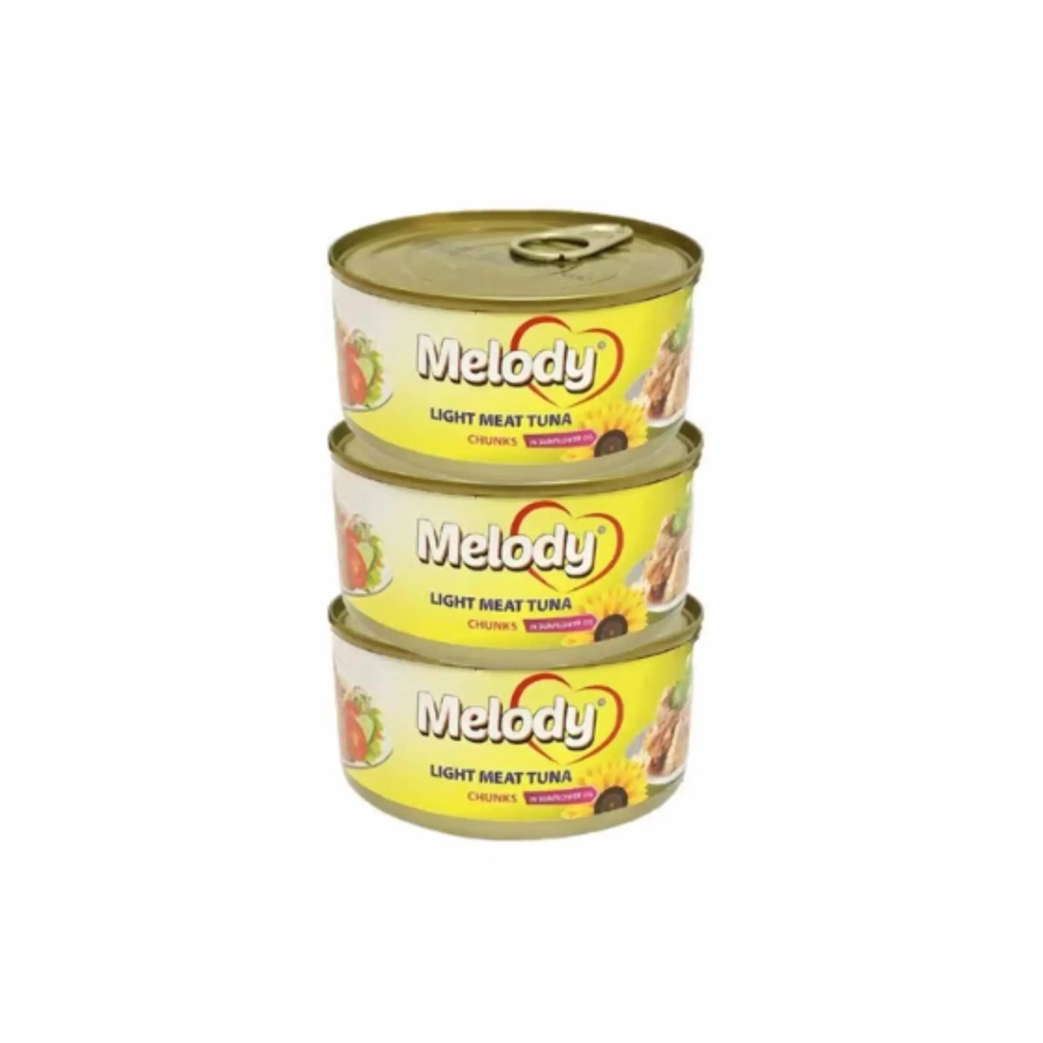 Melody Light Meat Tuna Chunks in Sunflower Oil - 160gx48 (1 carton) Marino.AE