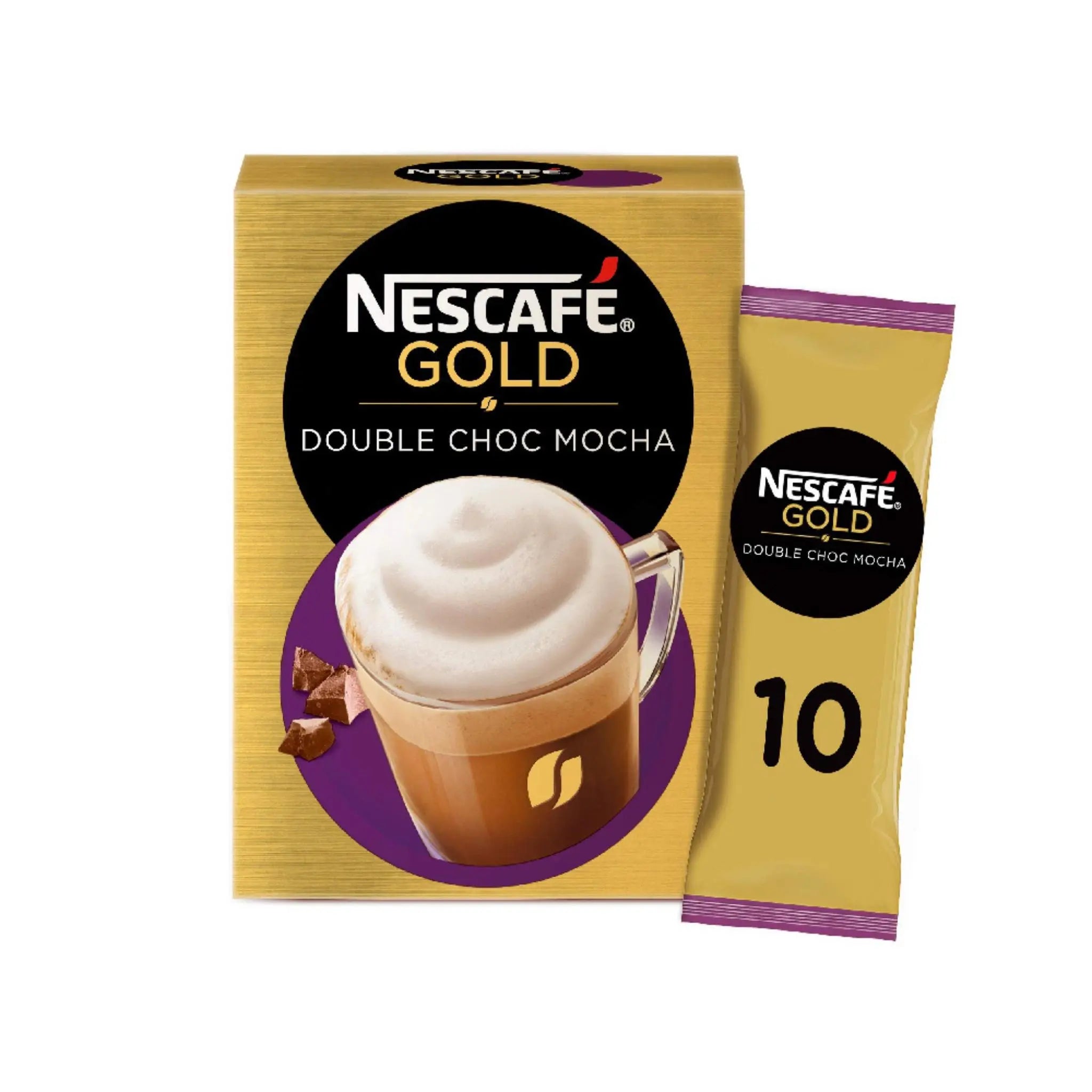 NESCAFE GOLD DOUBLE CHOC MOCHA 23.5G - Pack of 10(10×5) Marino.AE