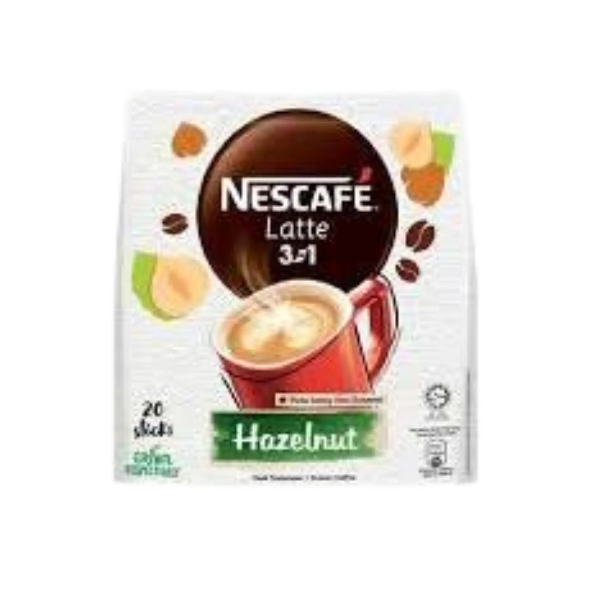 Nescafe 3in1 Latte Hazelnut - 24x20x24g (1 carton) - Marino.AE