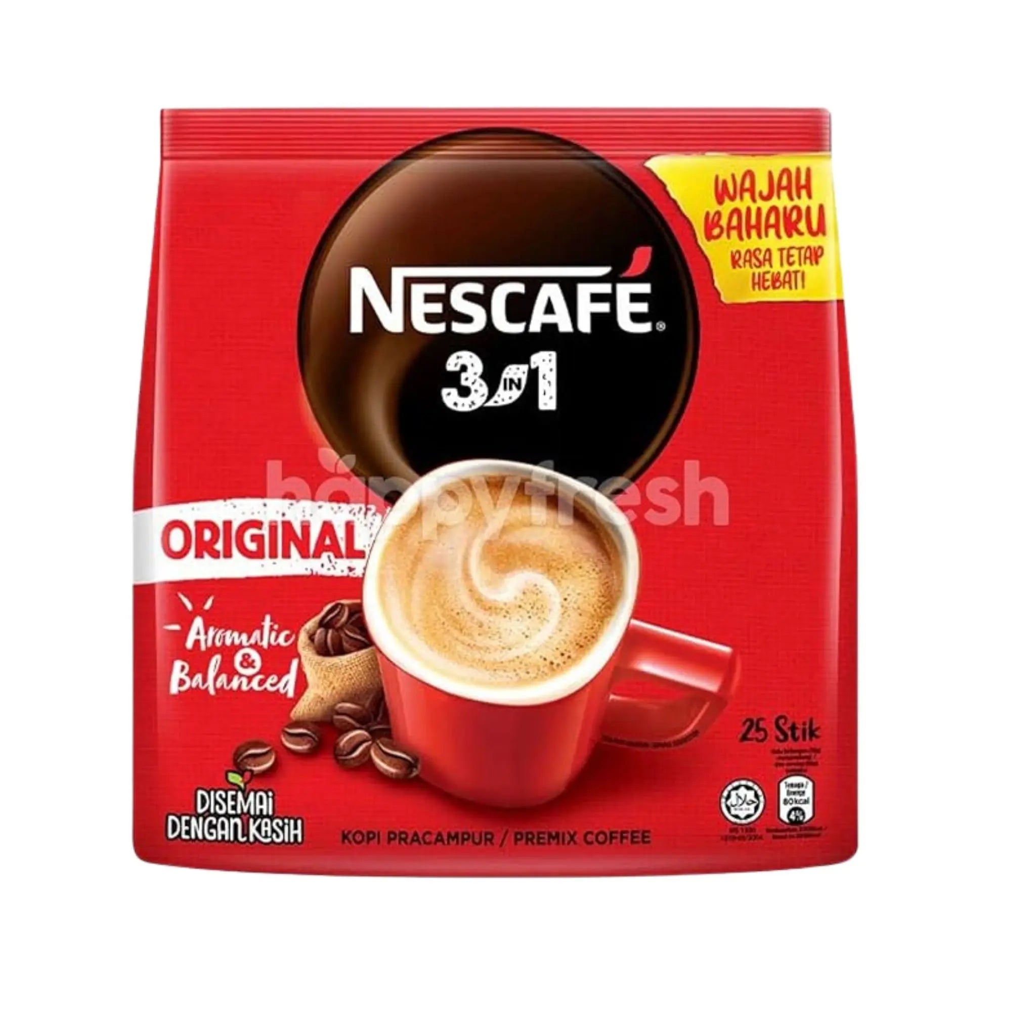 Nescafe 3in1 Original Pouch - 24(25x18g) 1 carton - Marino.AE
