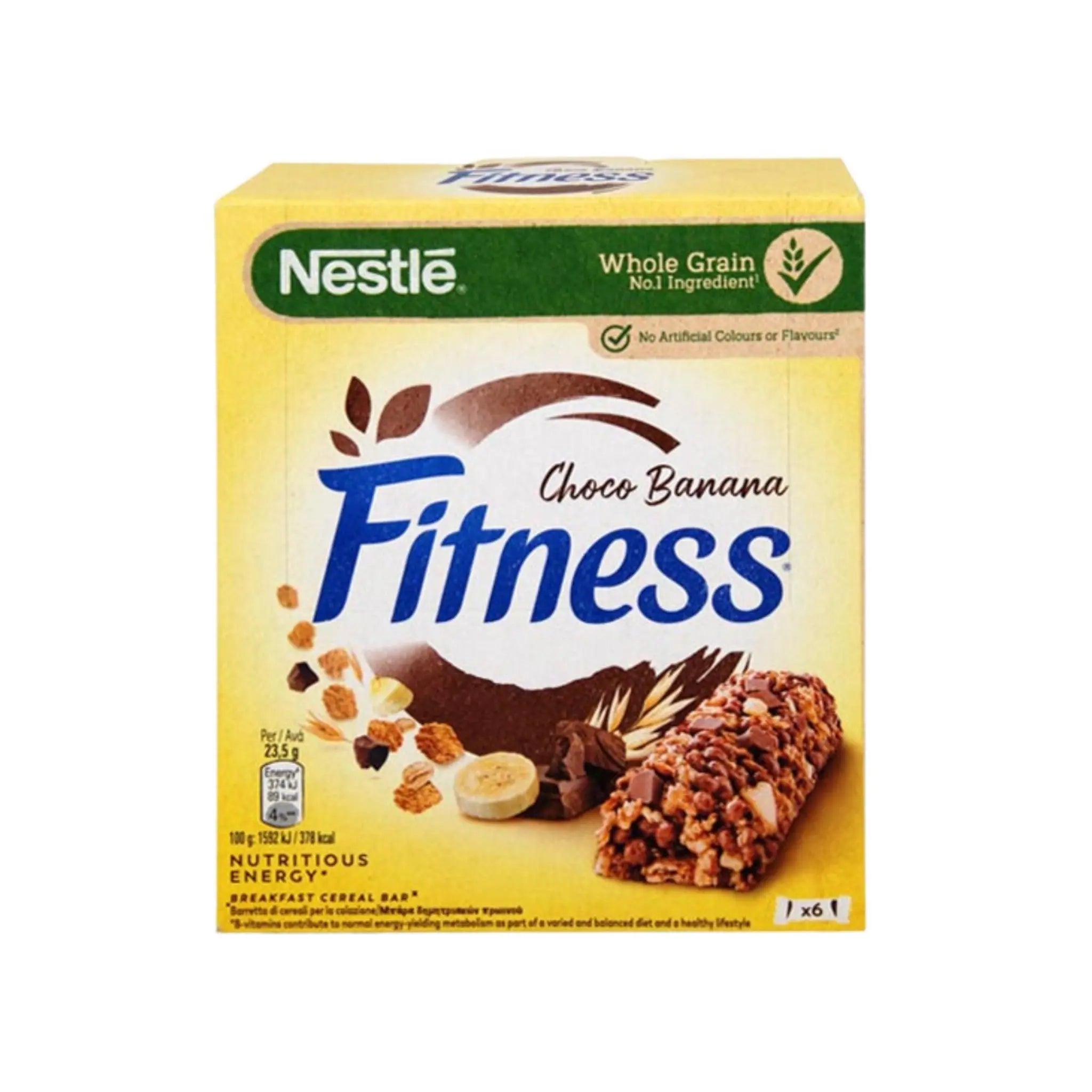 Nestle Fitness Choco Banana Cereal Bars - 16x6x23.5g (1 carton) - Marino.AE