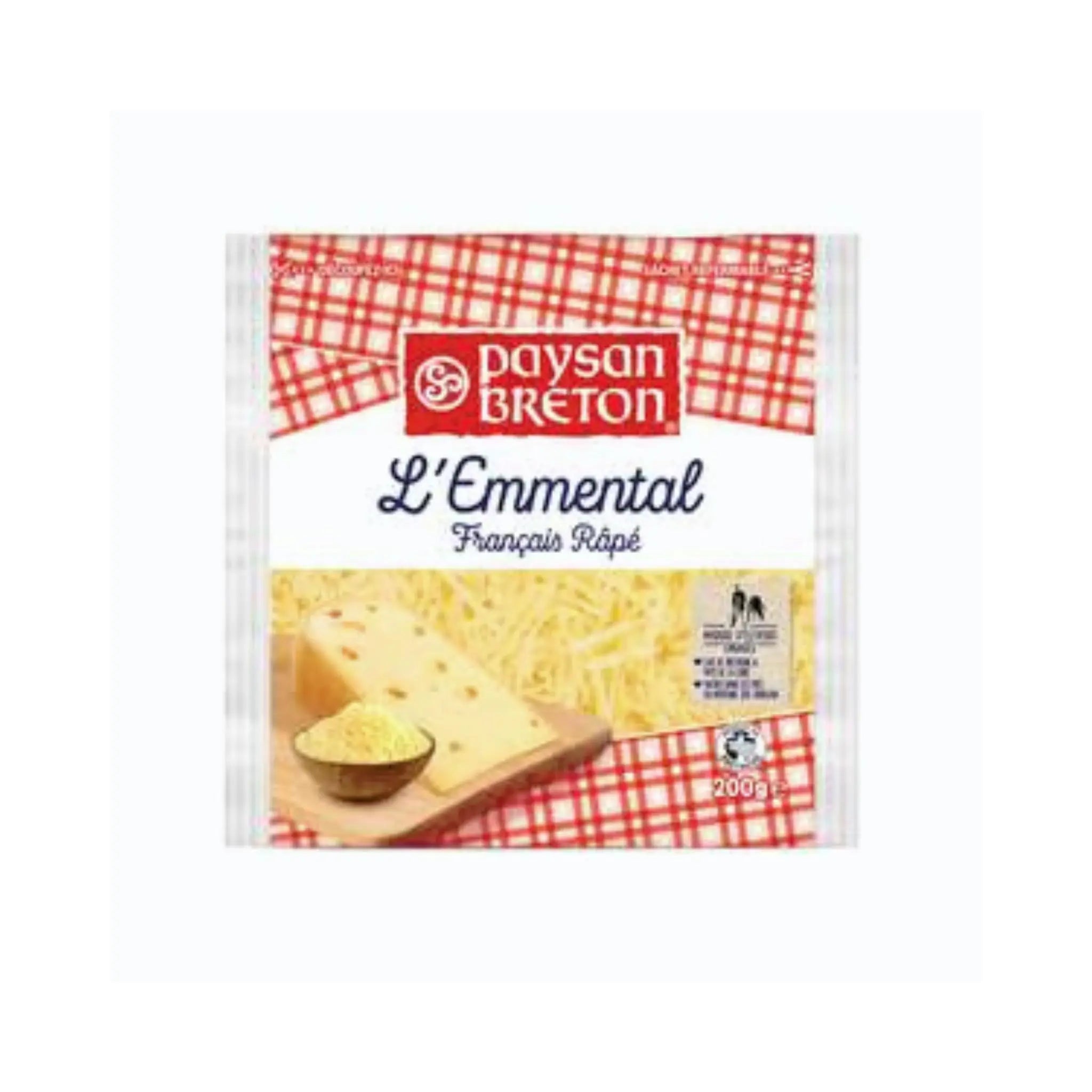 PAYSAN BRETON FRENCH EMMENTHAL SHREDDED - 24X200 GM Marino.AE