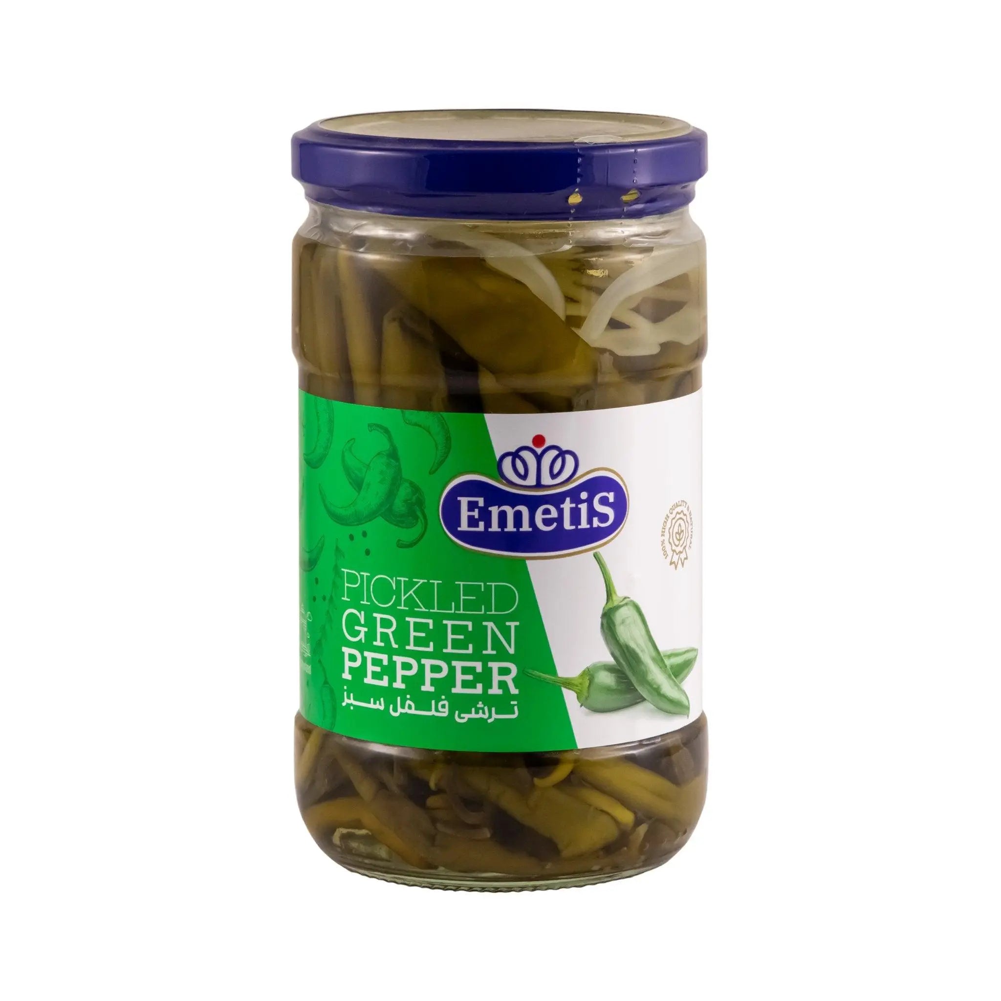 Pickled Green Peppers - 680g glass jarx12 (1 carton) Marino Wholesale