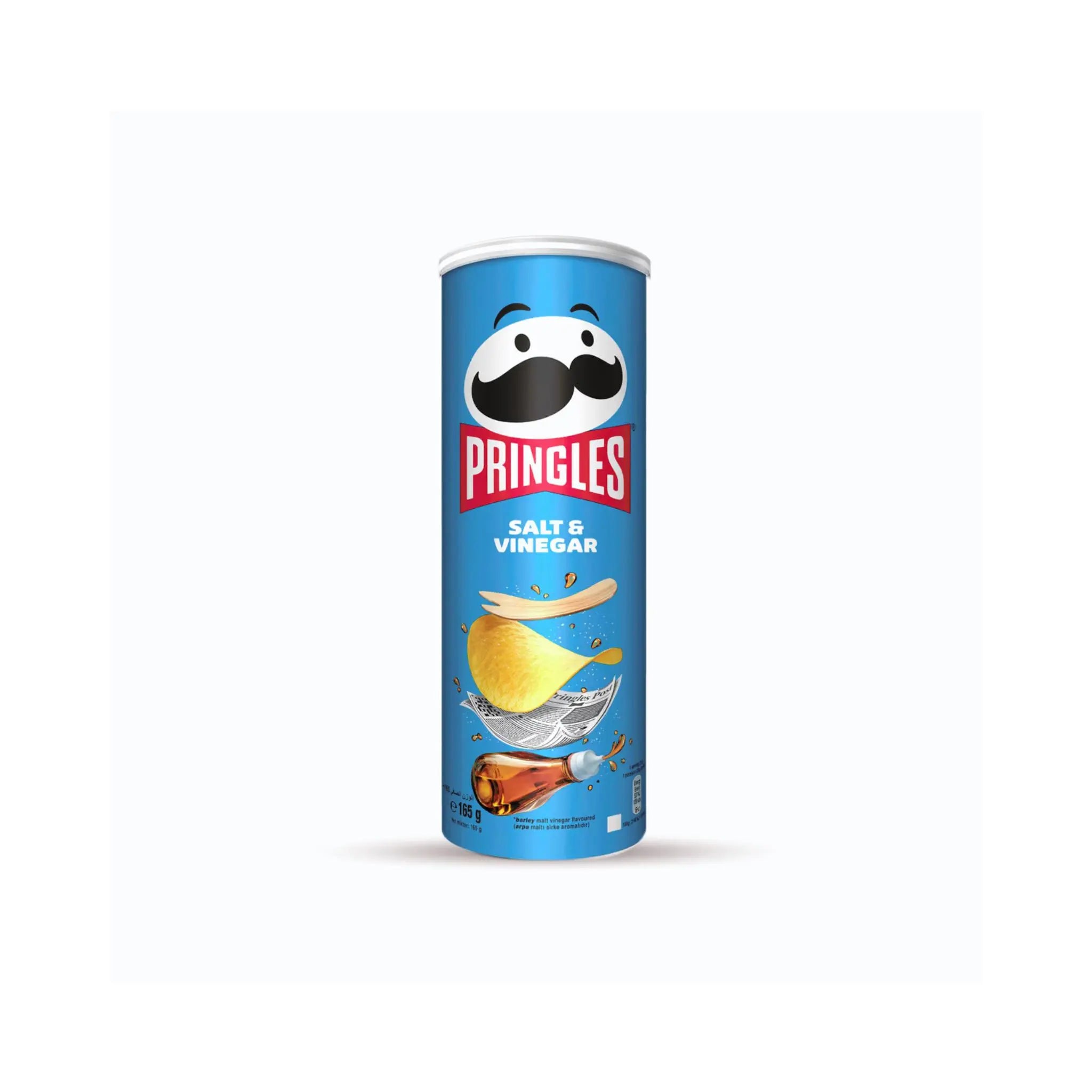 Pringles Salt & Vinegar Flavored Chips Can 19X165G Pringles