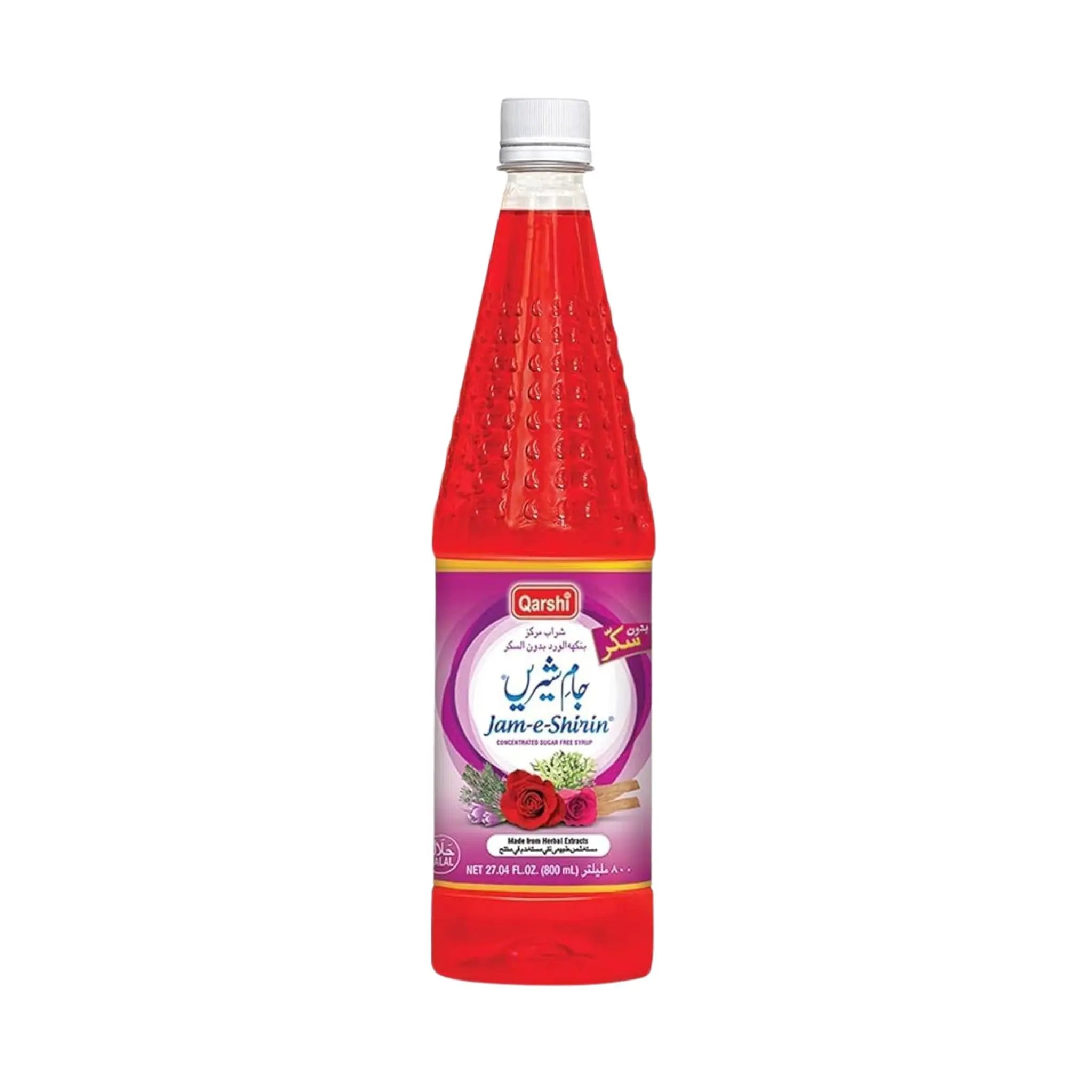 Qarshi Jam-e-Shirin Sugar Free Syrup - 800mlx12 (1 carton) Marino.AE