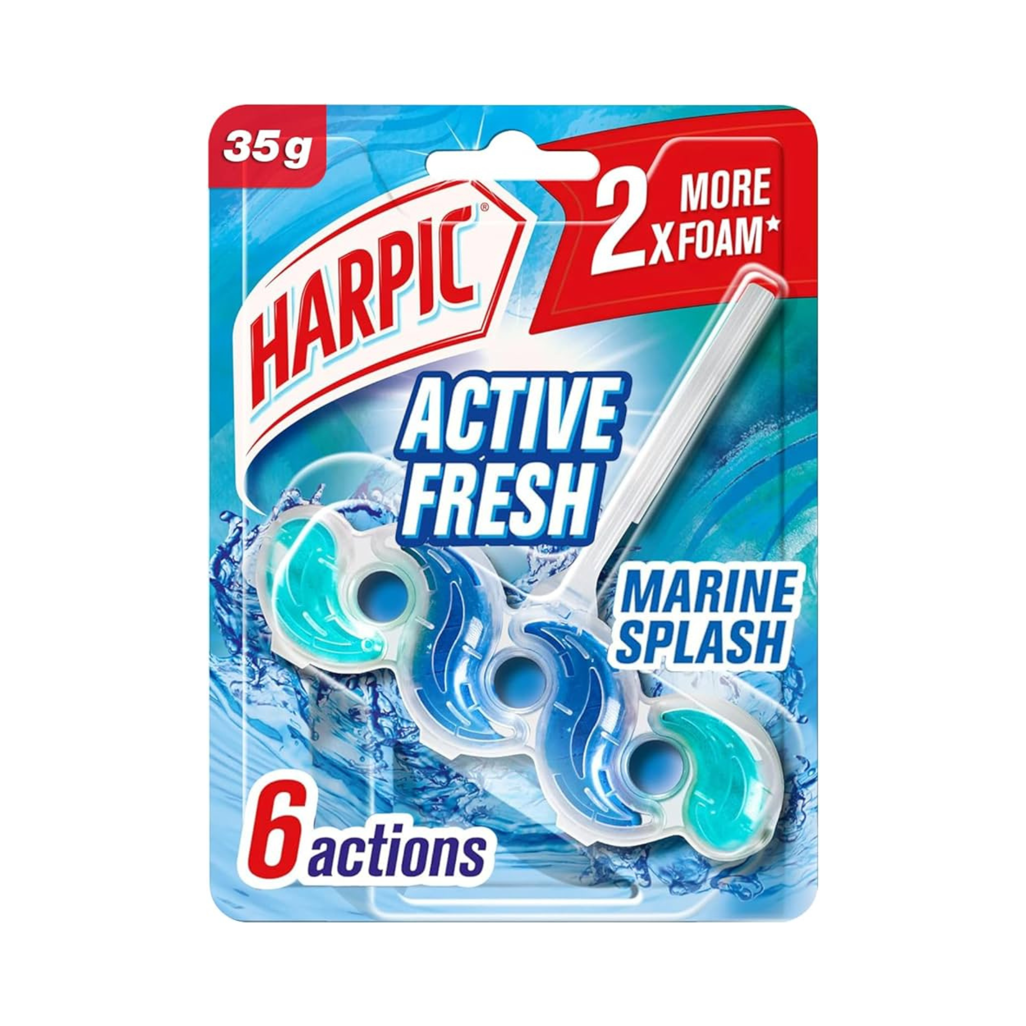 Harpic Active Fresh Toilet Block Marine Splash 35G x 6 HARPIC