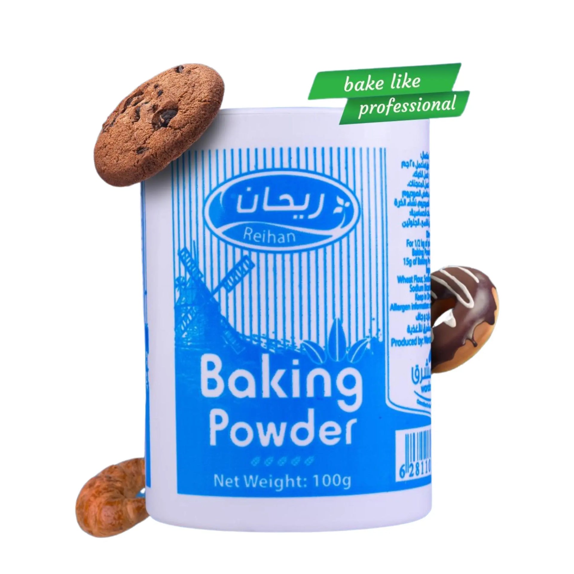 REIHAN BAKING POWDER 100G - Pack of 72 Marino.AE