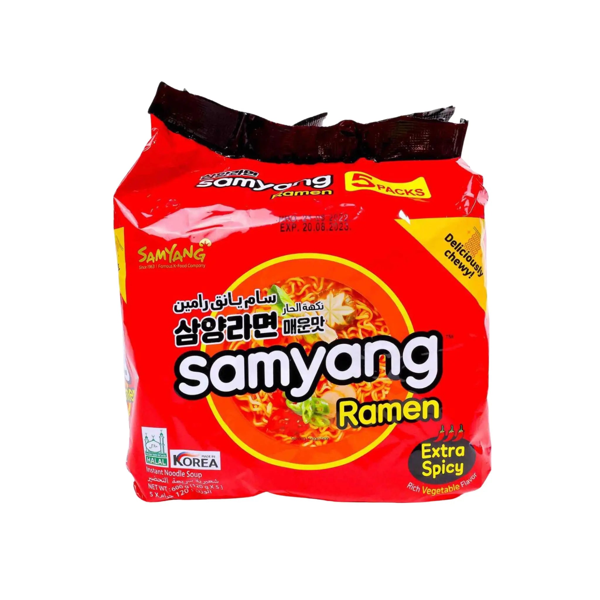 Samyang Spicy Flavour Ramen Noodles (120Grx5) x 8 Samyang
