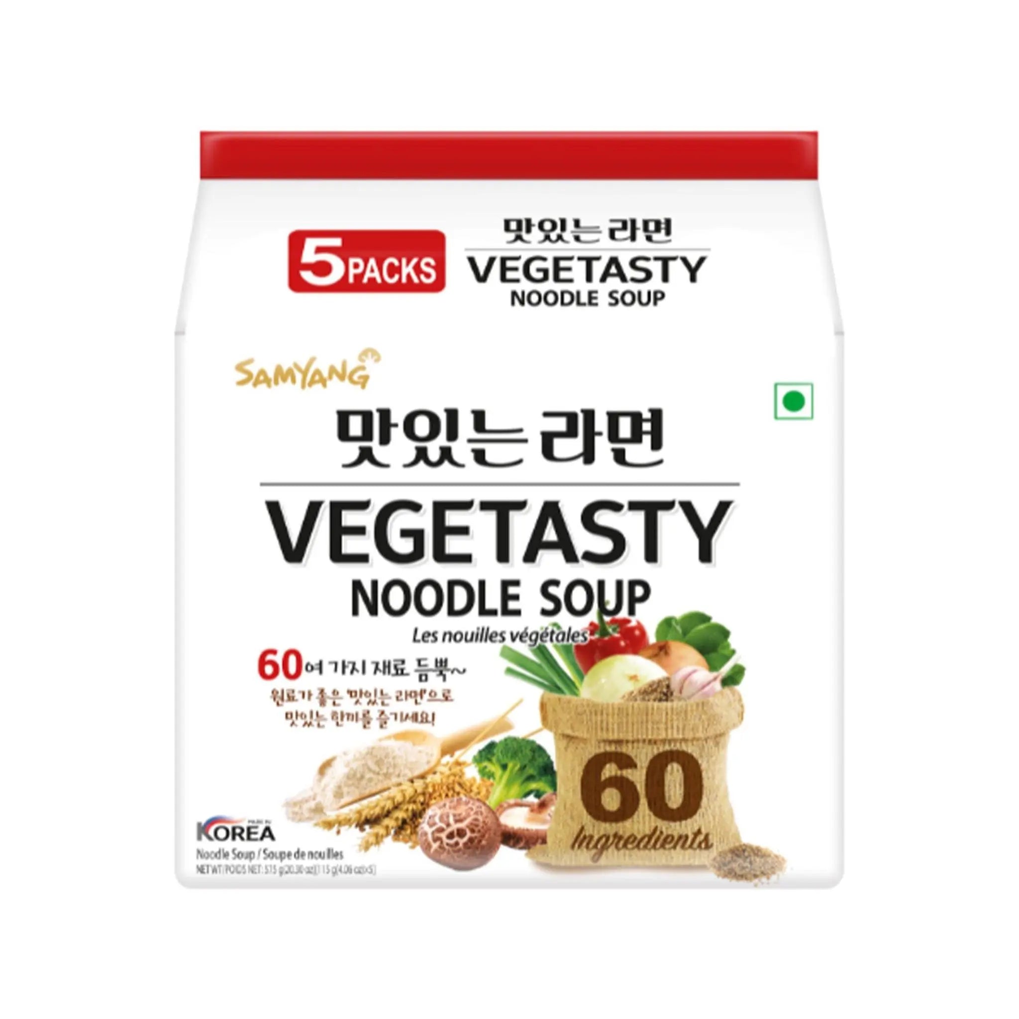 Samyang Vegetasty Noodle Soup (115G X 5) x 8 Samyang