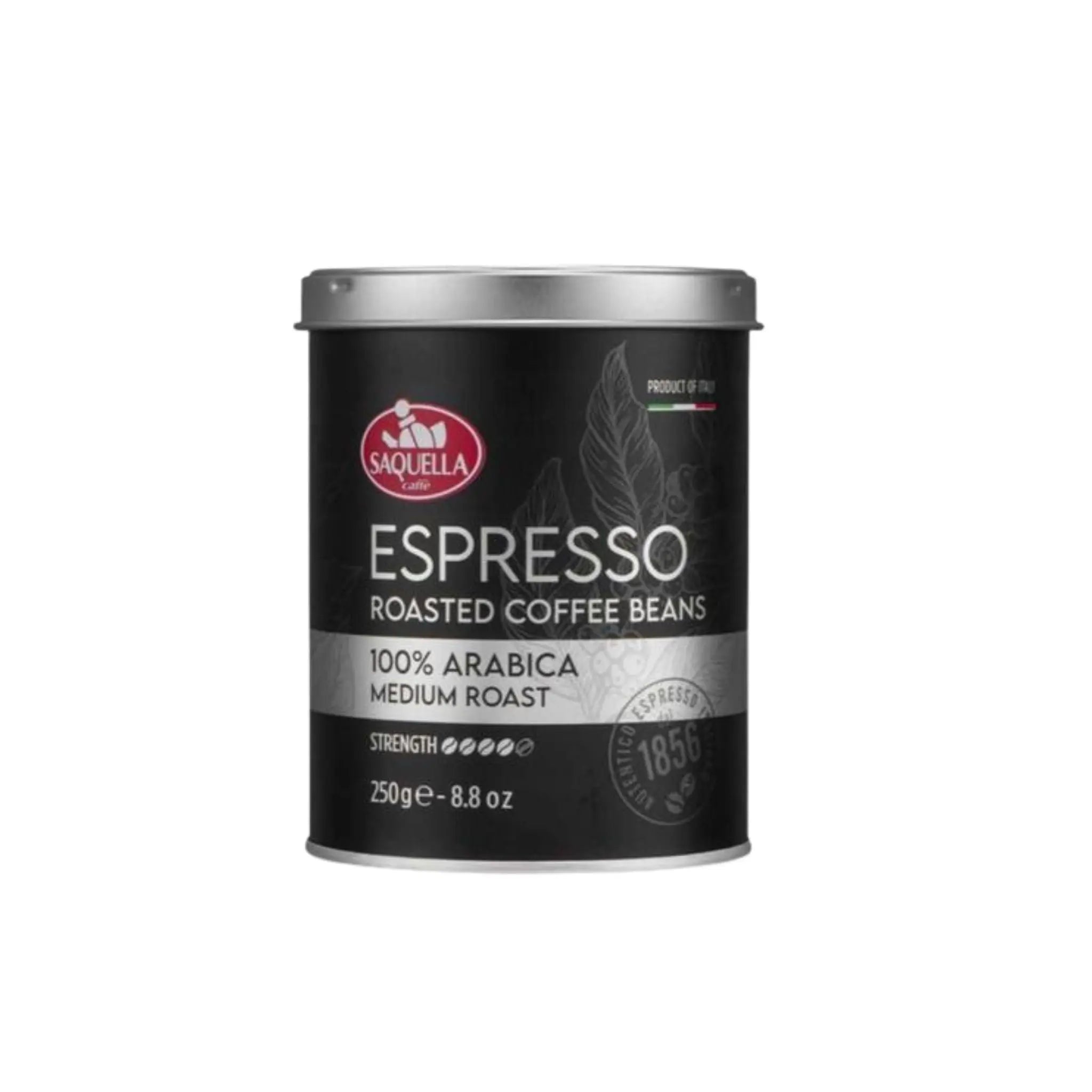 Saquella Espresso 100% Arabica Medium Roast (Tin) - 10x250g (1 carton) - Marino.AE