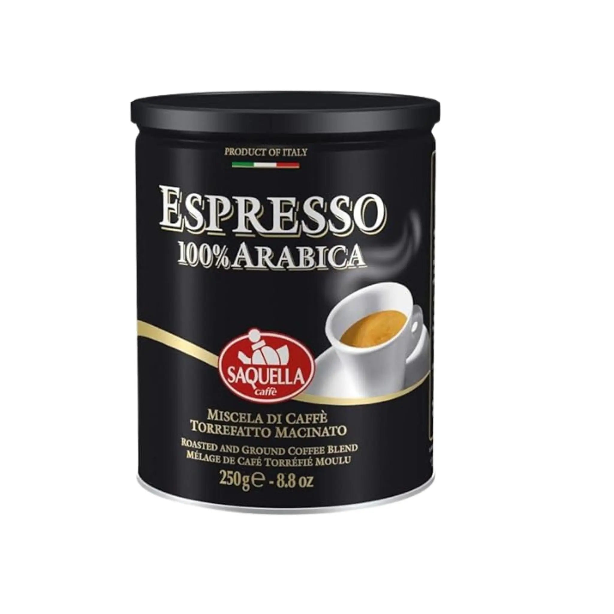 Saquella Espresso Ground Coffee 100% Arabica - 10x250g (1 carton) - Marino.AE
