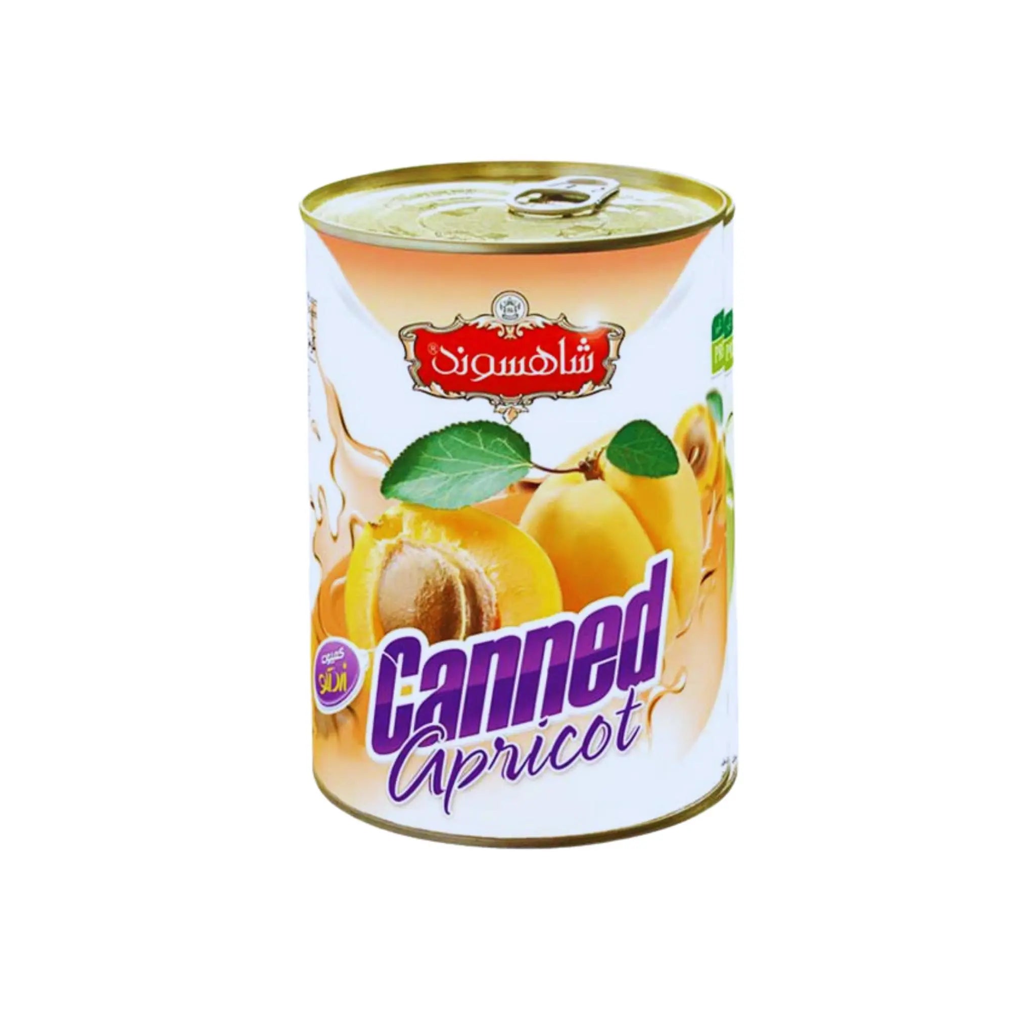 Shahsavand Canned Apricot - 370gx12 (1 carton) Marino.AE