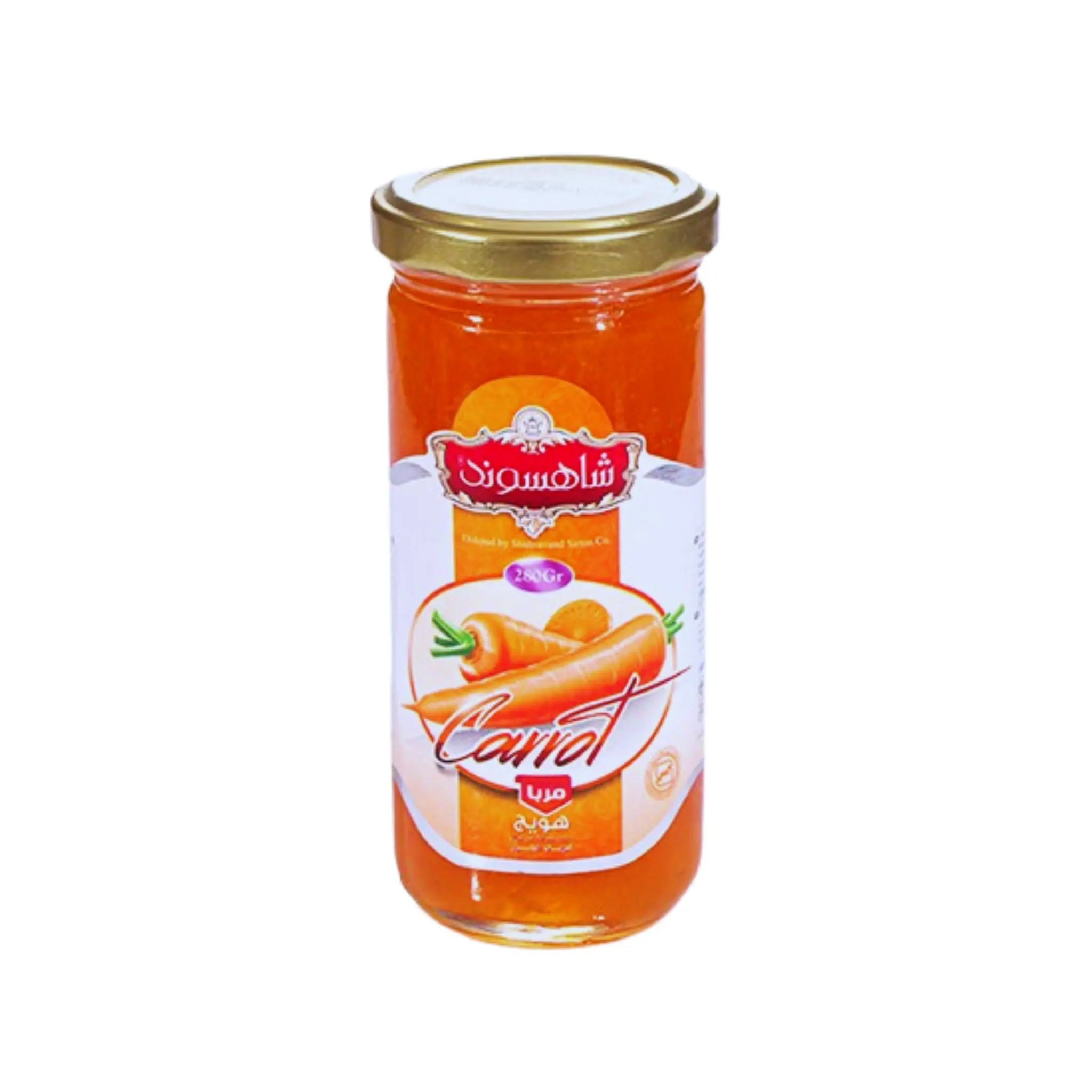 Shahsavand Carrot Jam - 280gx12 (1 carton) Marino.AE