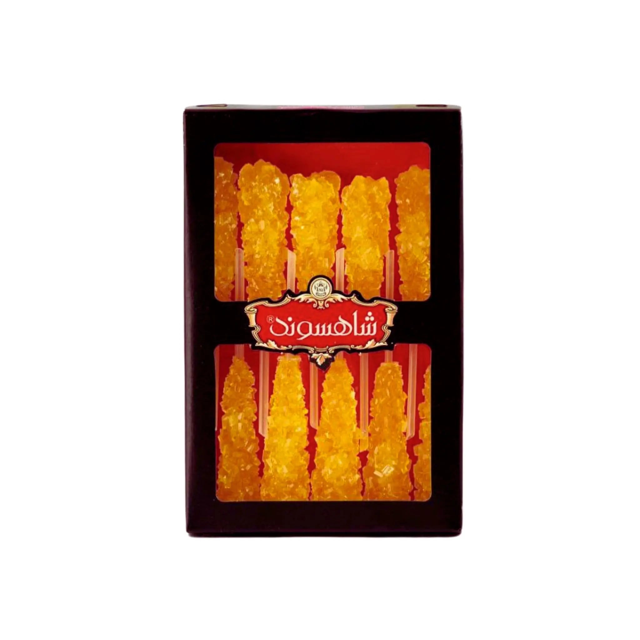 Shahsavand Nabat Saffron Rock Candy Small - 10 sticks x 24 (1 carton) Marino.AE