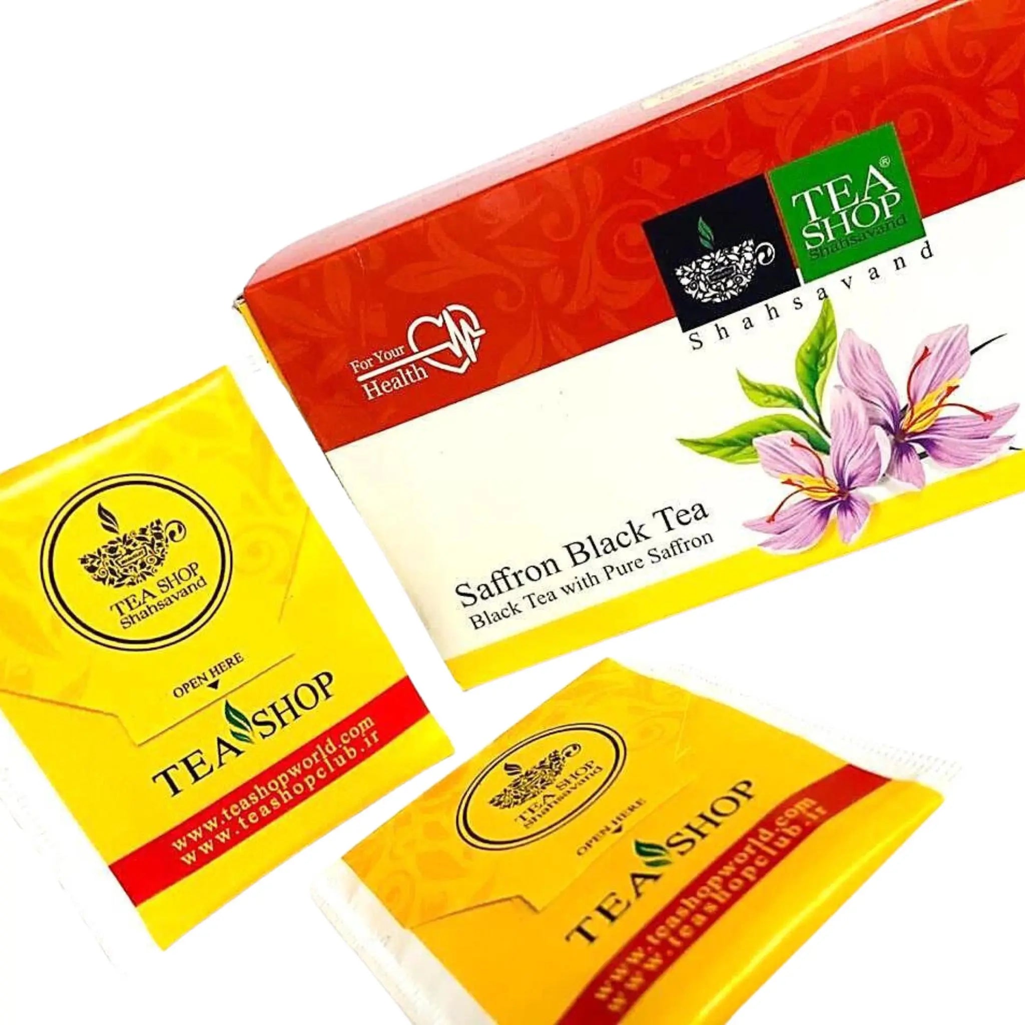 Shahsavand Saffron Black Tea - 20 tea bagsx24 (1 carton) Marino.AE