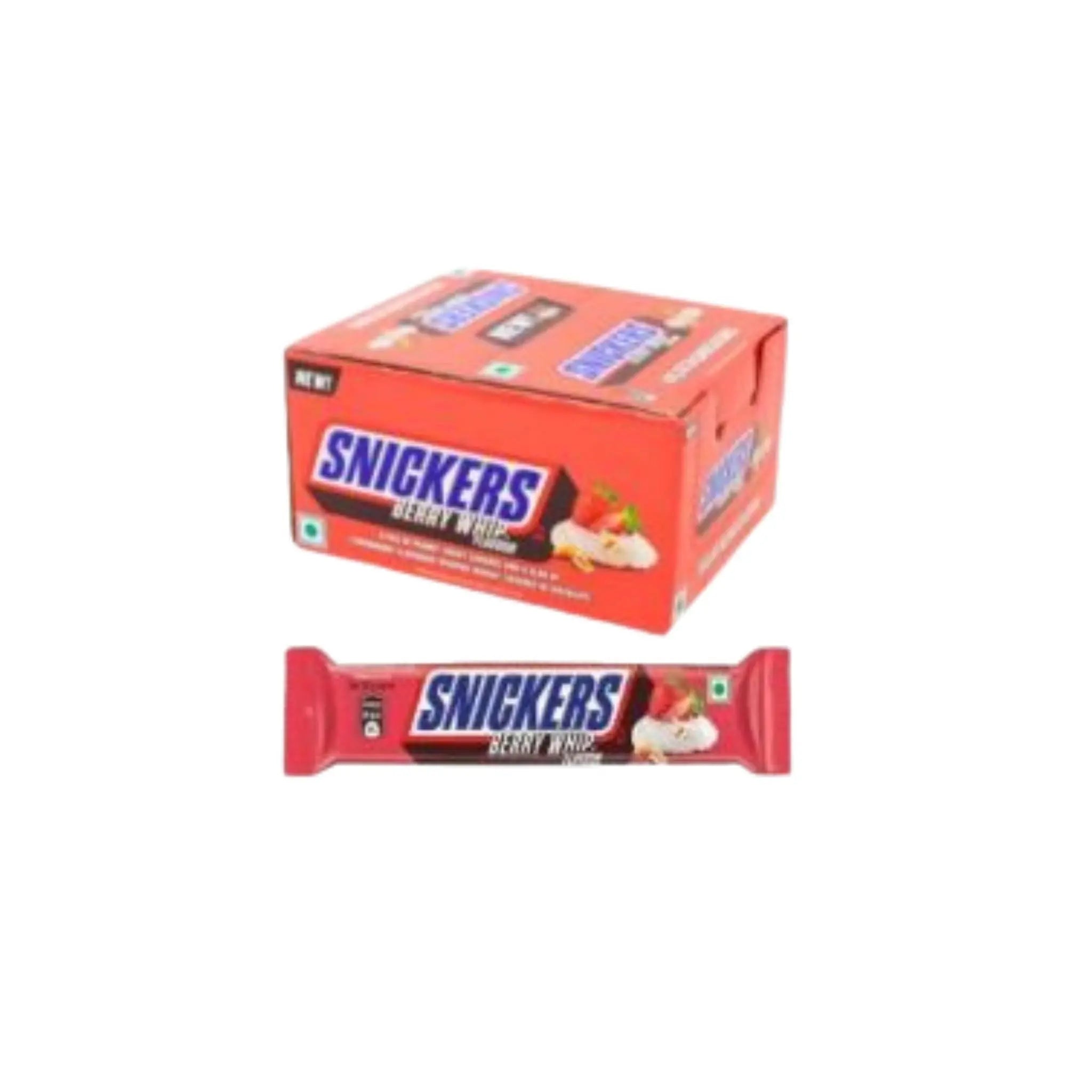 Snickers Berry Whip Chocolate Bar - 24x12x22g (1 carton) - Marino.AE