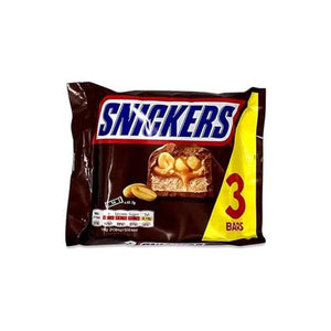 Snickers Snacksize Chocolate Bar 3Pk (22X125.1G) Snickers