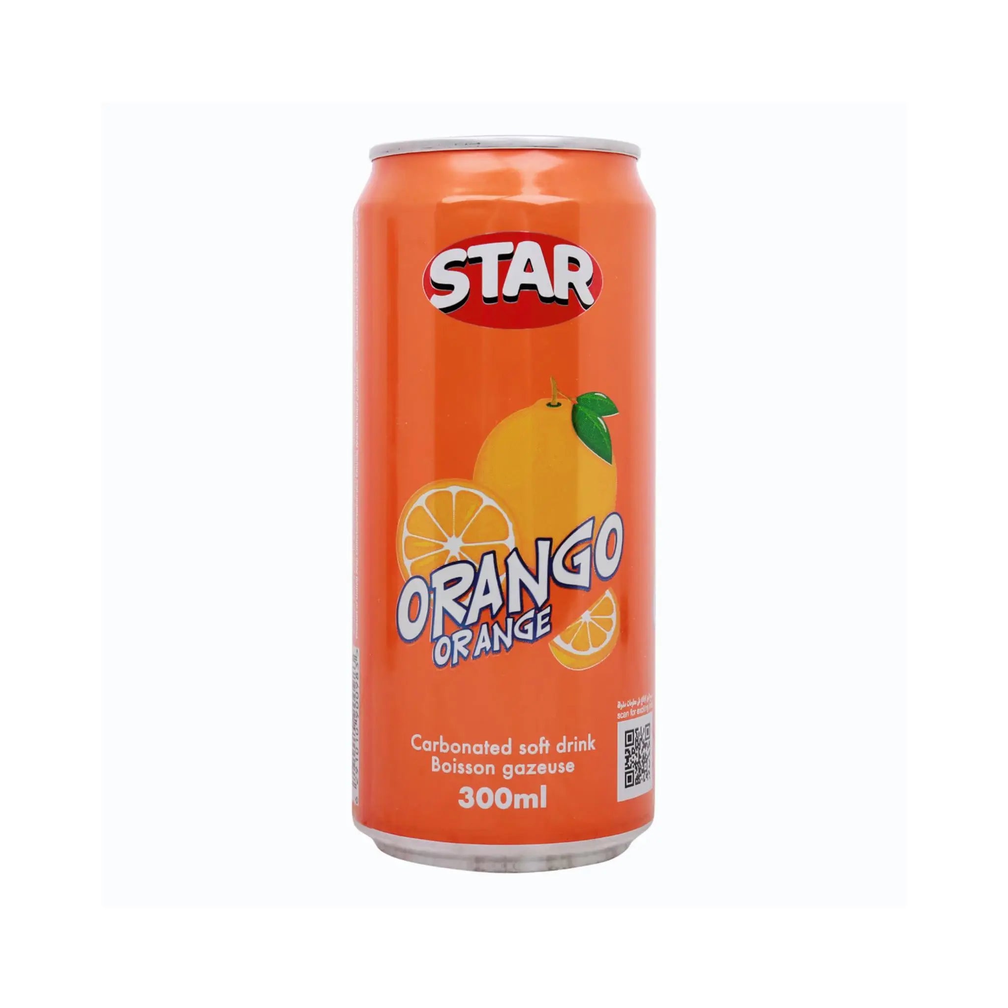 Star Orange Carbonated Soft Drink Can 300 ml x 24 Marino.AE