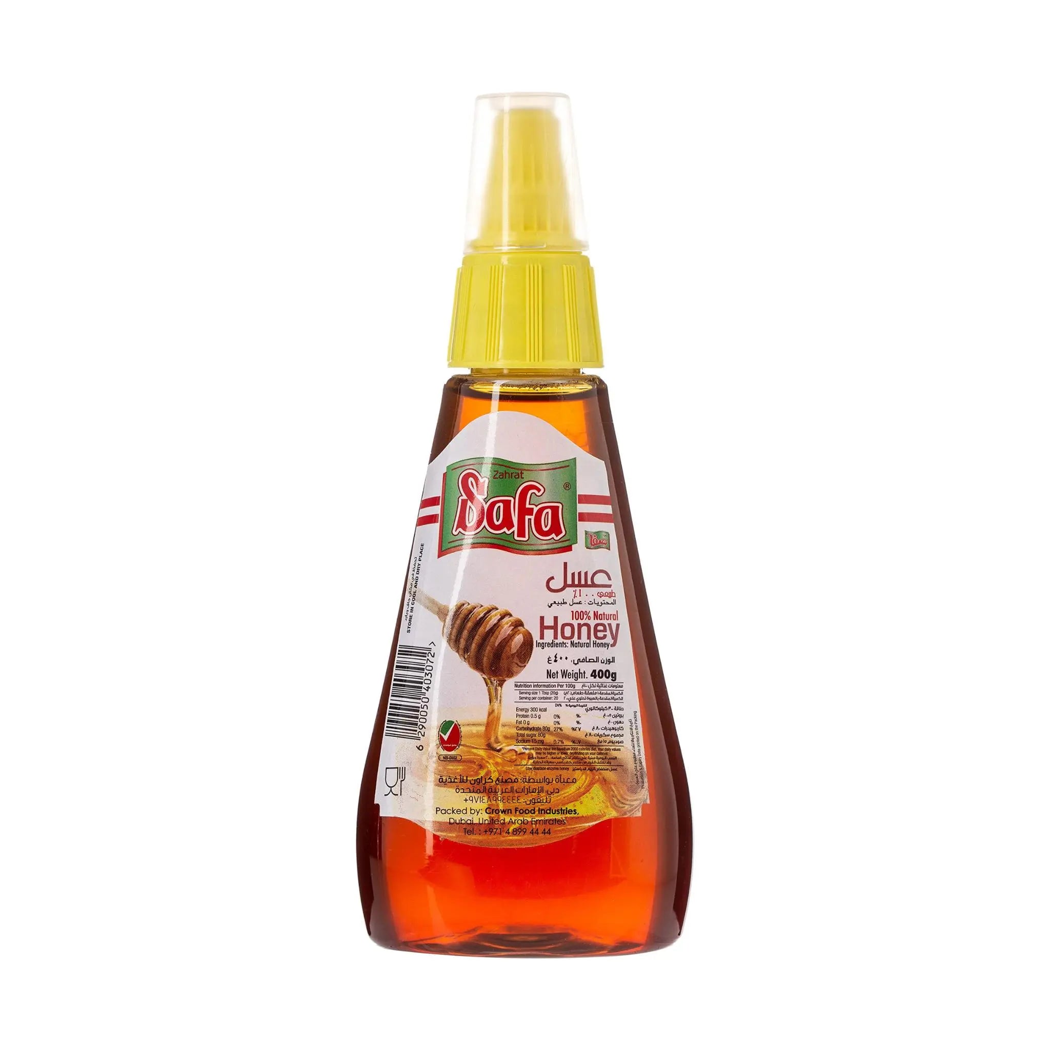 Zahrat Safa Pure Honey Squeezy - 400gx12 (1 carton) Marino.AE