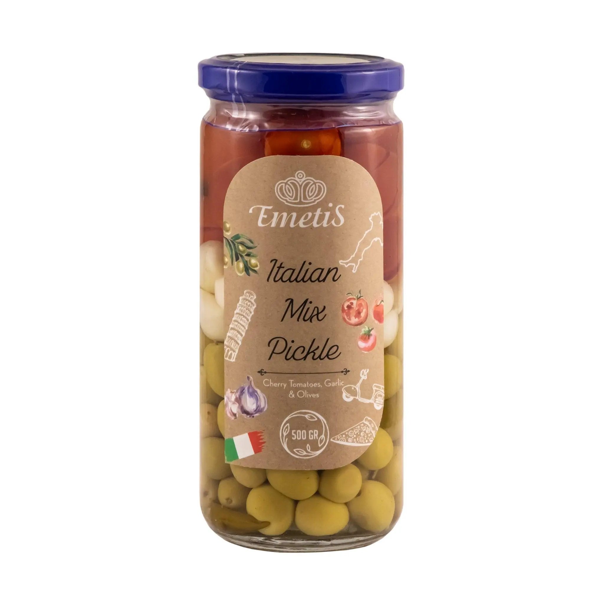 Emetis Italian Mix Pickles (500g) - Premium  from Marino Wholesale - Just Dhs. 4.50! Shop now at Marino.AE